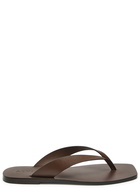 A.emery Kinto Leather Flip Flops Brown