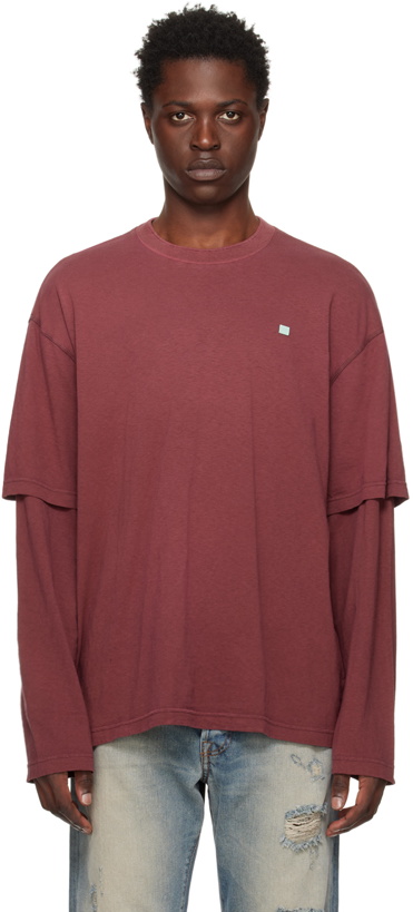 Photo: Acne Studios Red Layered Long Sleeve T-Shirt