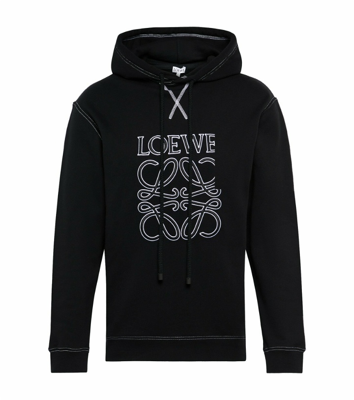 Photo: Loewe - Anagram embroidered cotton hoodie
