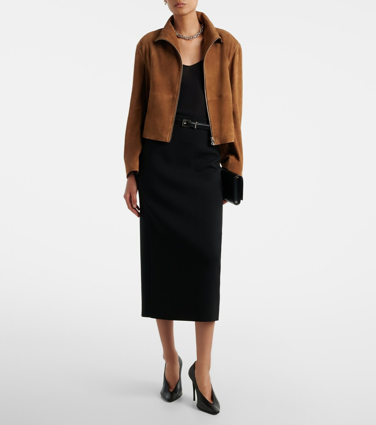 Nour Hammour Etienne suede jacket