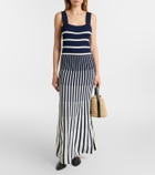 Velvet Aveline striped knitted maxi dress