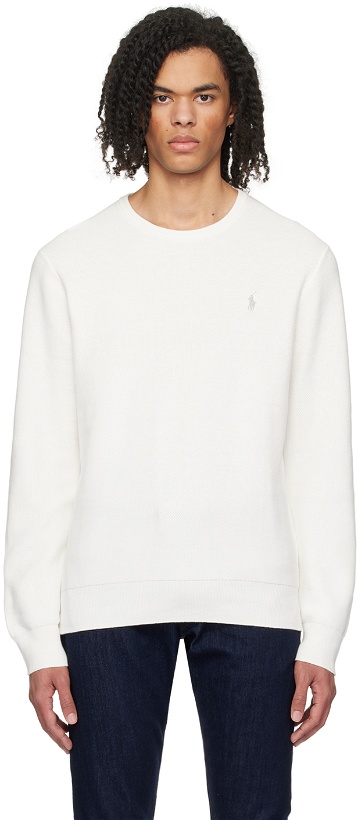 Photo: Polo Ralph Lauren Off-White Textured Sweater