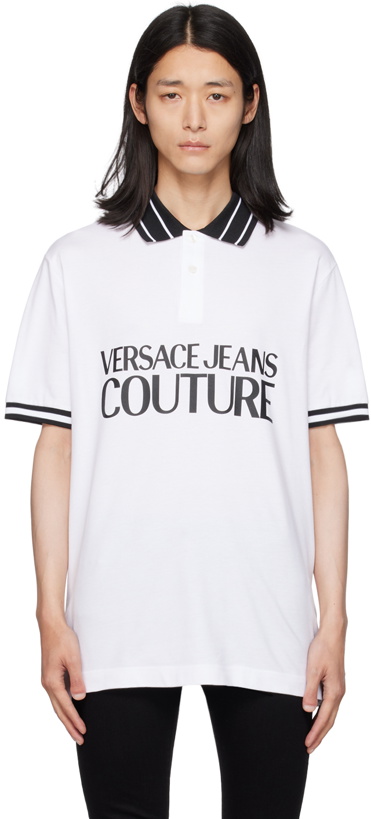 Photo: Versace Jeans Couture White Printed Polo