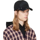 We11done Black Gothic Logo Vintage Baseball Cap