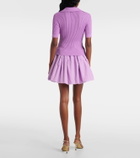 Patou Ribbed-knit cotton polo shirt