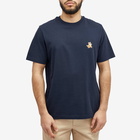 Maison Kitsuné Men's Speedy Fox Patch Comfort T-Shirt in Ink Blue