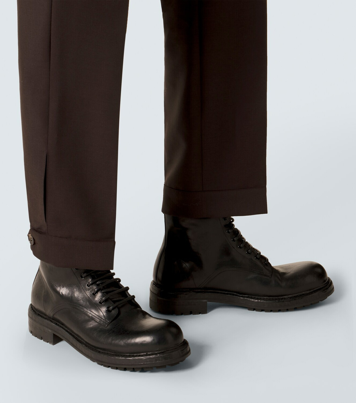 Versace Cropped wool and mohair straight pants