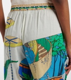 Tory Burch Printed cotton tapered pants
