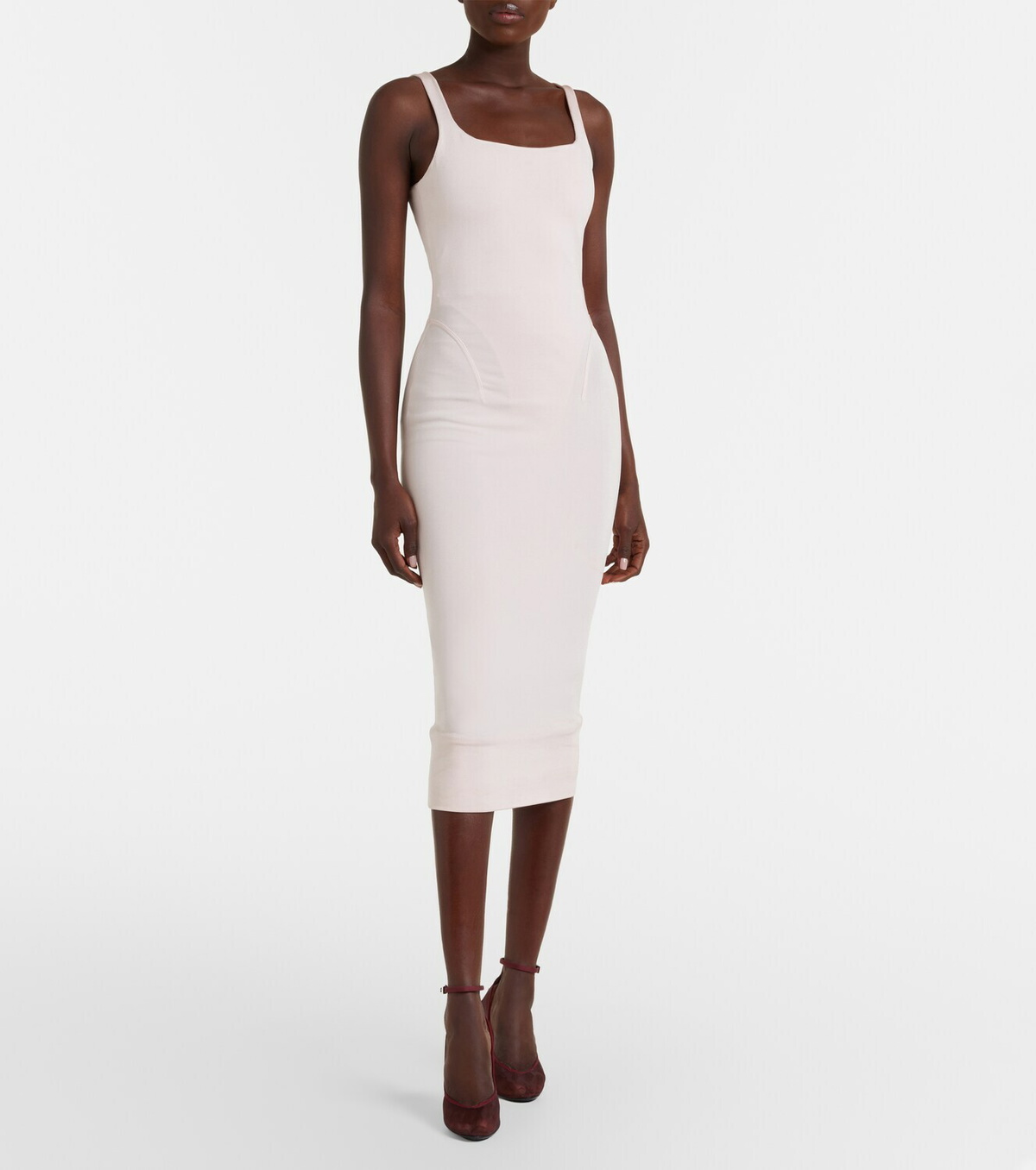 Alaïa Knitted jersey midi dress