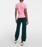 Barrie Bouquet intarsia cashmere and cotton top