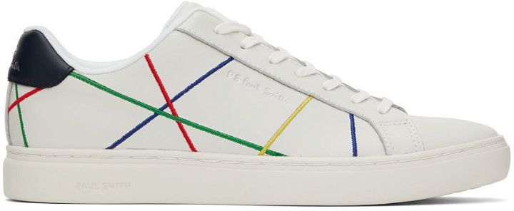 Photo: PS by Paul Smith White Abstract Rex Sneakers