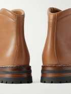 Loro Piana - Oiled Leather Lace-Up Boots - Brown