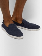 RIVIERAS - Cotton-Mesh and Canvas Espadrilles - Blue