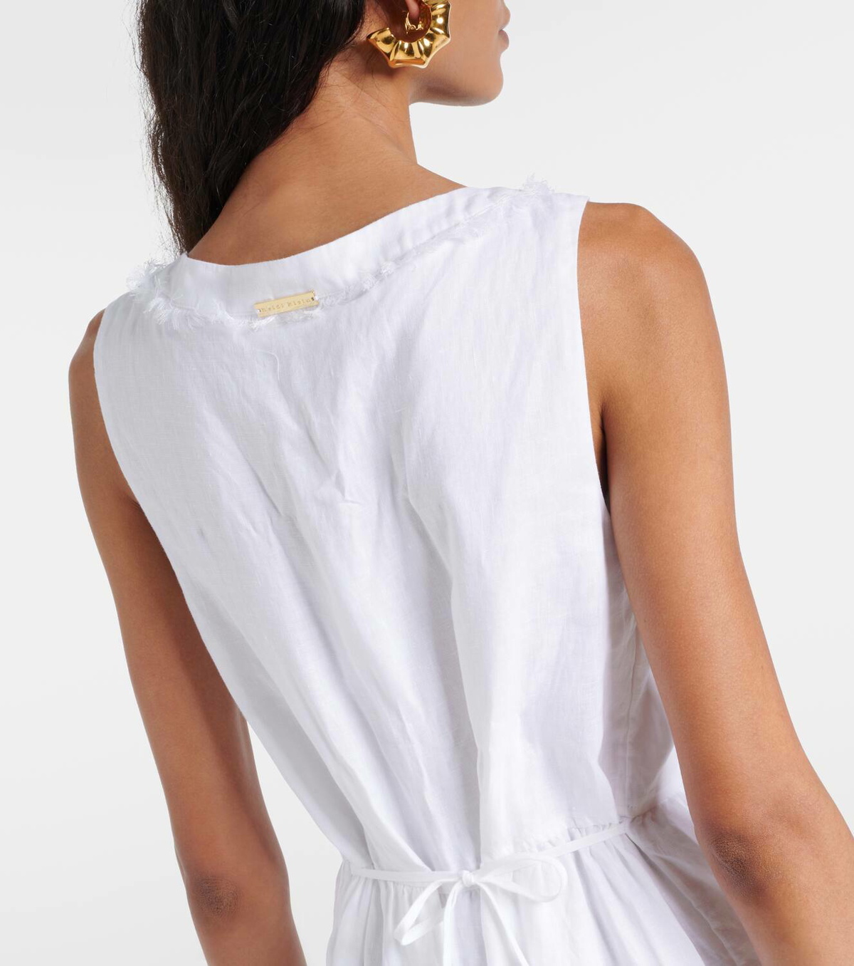 Heidi Klein White Bay linen midi dress