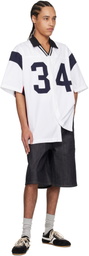 AMBUSH White & Navy Sports Designed Shirt