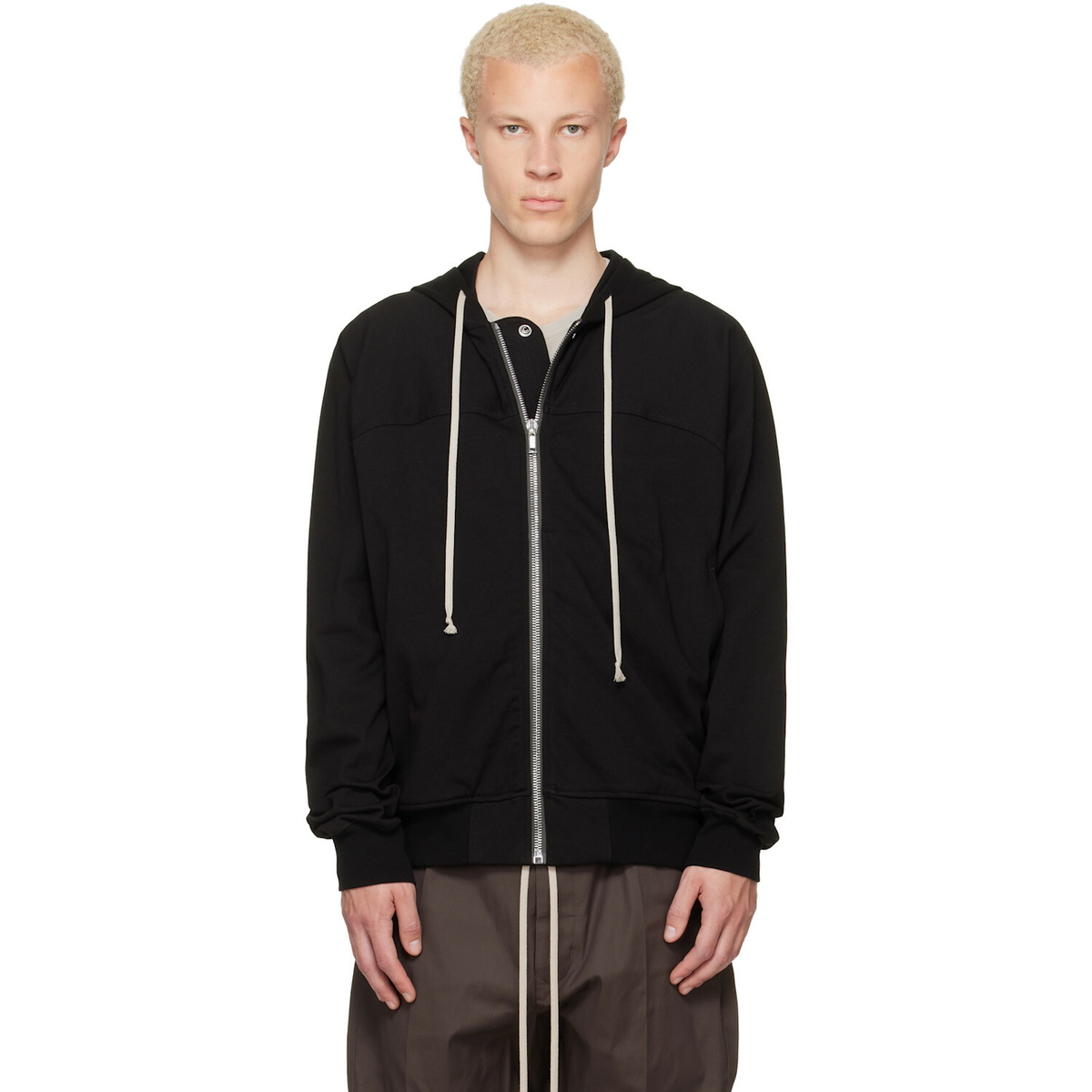 Rick Owens Black Tower Windbreaker Hoodie