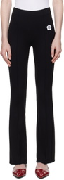 Kenzo Black Kenzo Paris 'Boke Flower 2.0' Embroidered Flare Trousers