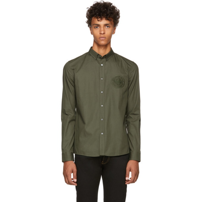 Photo: Balmain Khaki Embroidered Shirt