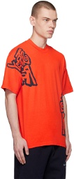 Stray Rats Orange Wonky T-Shirt