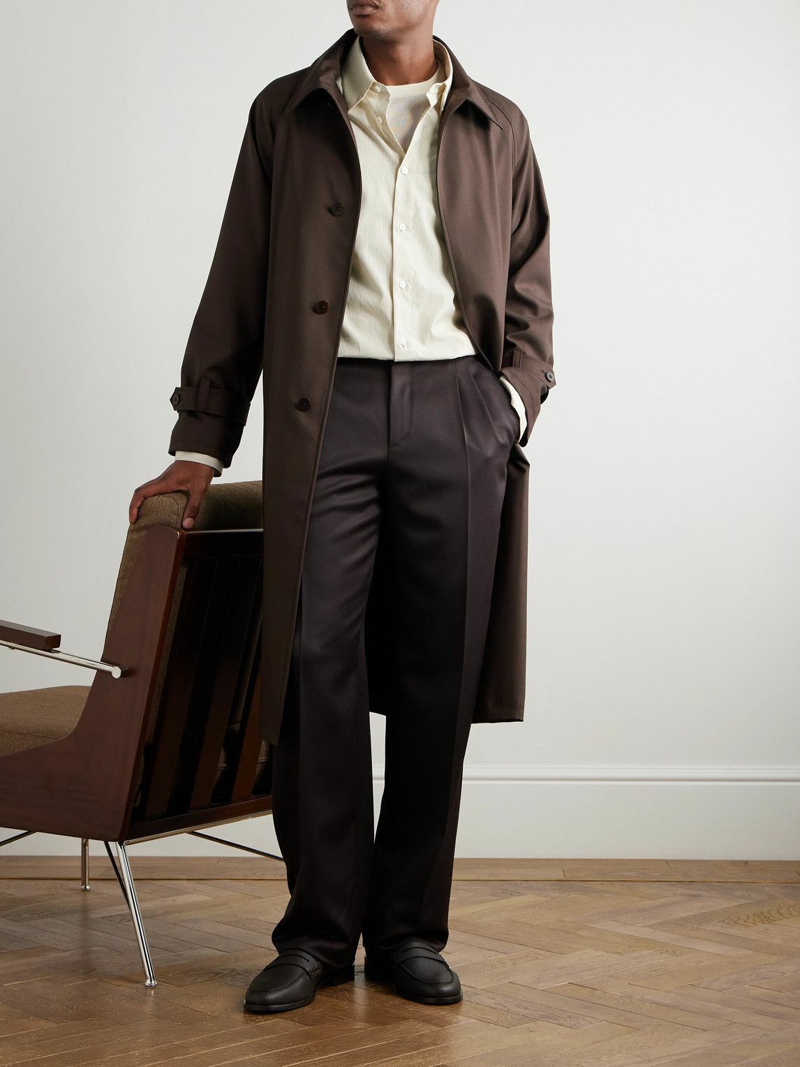 Stòffa - Wool-Canvas Coat - Brown