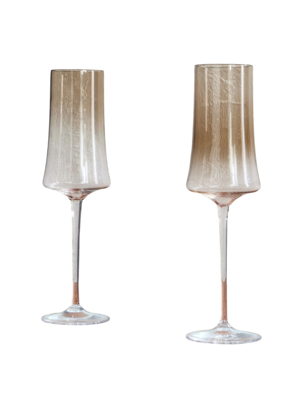 Photo: Brunello Cucinelli - Set of Two Murano Glass Flute Glasses