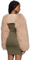 ANDREĀDAMO Beige Open Jacket