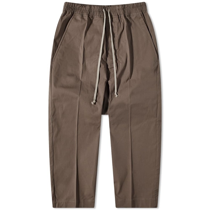 Photo: Rick Owens Men's Drawstring Cropped Pant in Dust