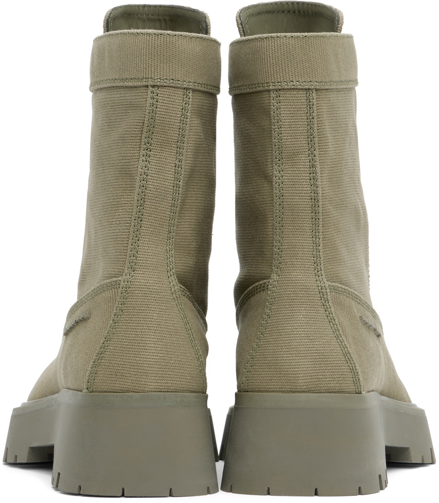 Alexander Wang Khaki Throttle Lace-Up Ankle Boots Alexander Wang