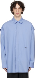032c Blue 'Please Steam' Oversized Shirt