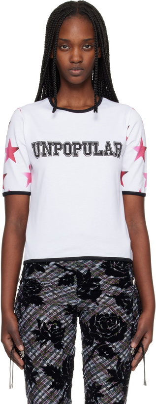 Photo: Chopova Lowena White 'Unpopular' Fitted Jersey T-shirt