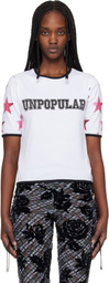 Chopova Lowena White 'Unpopular' Fitted Jersey T-shirt