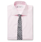 Turnbull & Asser - Light-Pink Slim-Fit Cutaway-Collar Striped Cotton-Poplin Shirt - Pink