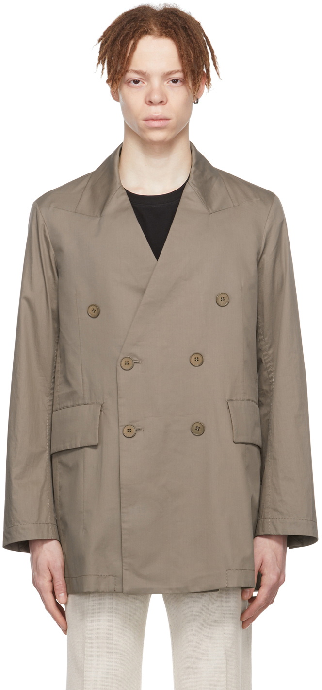 Cornerstone Gray Cotton Blazer