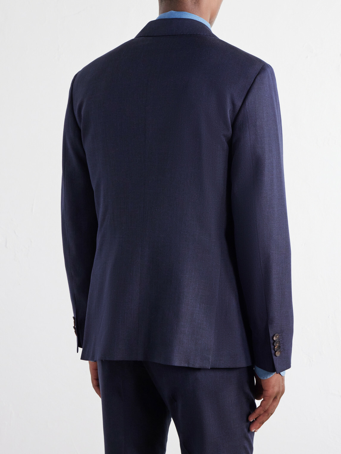 Mr P. - Wool, Silk and Linen-Blend Suit Jacket - Blue