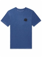 DISTRICT VISION - Logo-Print Hemp-Jersey T-Shirt - Blue