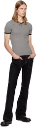 Courrèges Black & White Contrast Houndstooth T-shirt