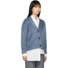 Ports 1961 Blue Mohair Fully Fashioned Cardigan
