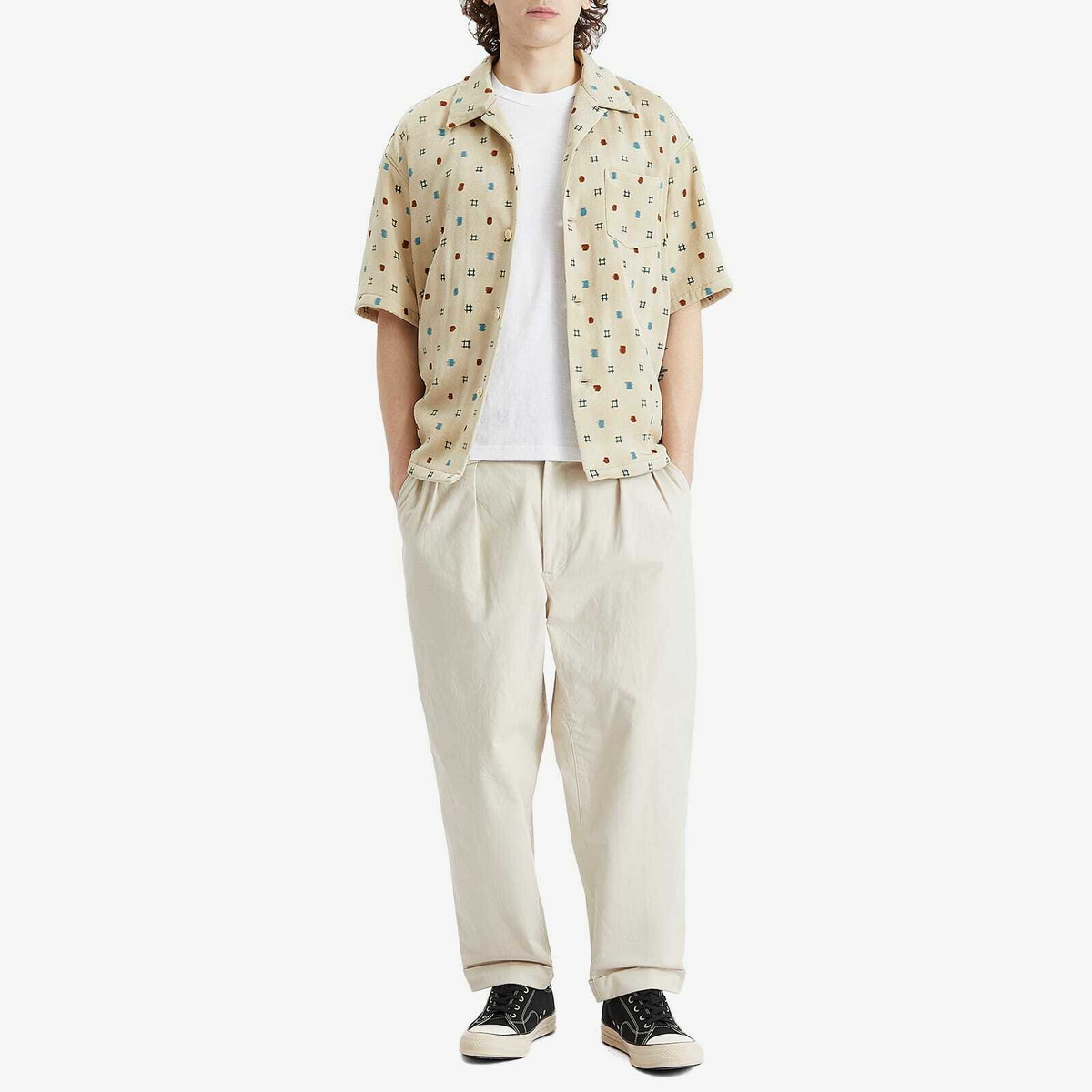 Visvim Men's Wallis Mawata Silk Vacation Shirt in Ivory Visvim Visvim Men's Wallis Mawata Silk Vacation Shirt in Ivory Visvim