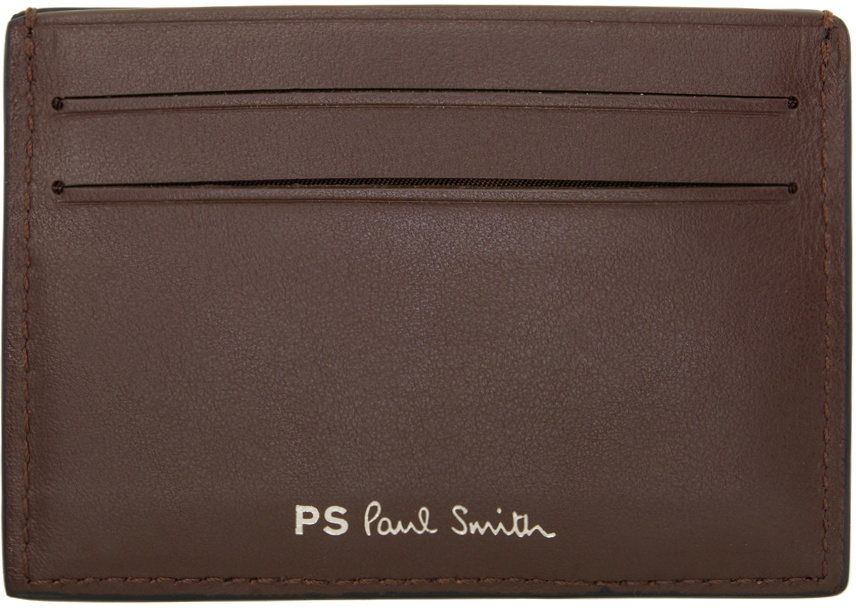 PS by Paul Smith Black & Brown 'Broad Stripe Zebra' Card Holder