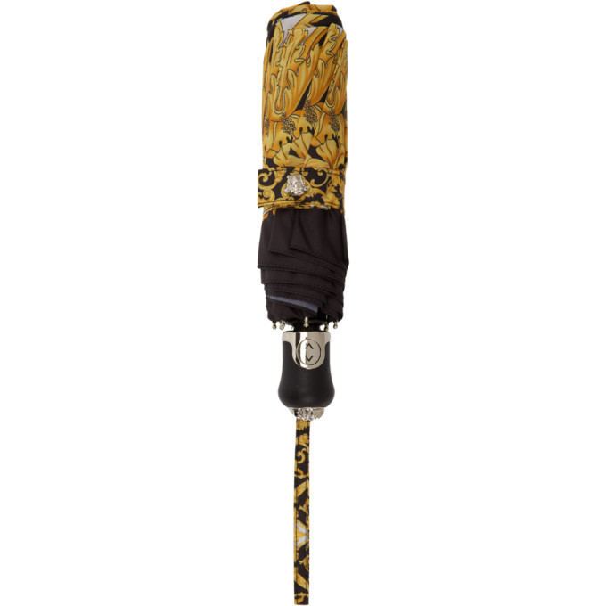 Photo: Versace Black and Gold Barocco Umbrella