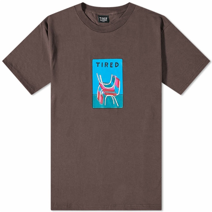 Photo: Tired Skateboards Men's Seats T-Shirt in Brown