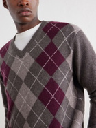 NN07 - Otto 60070 Argyle Wool Sweater - Gray