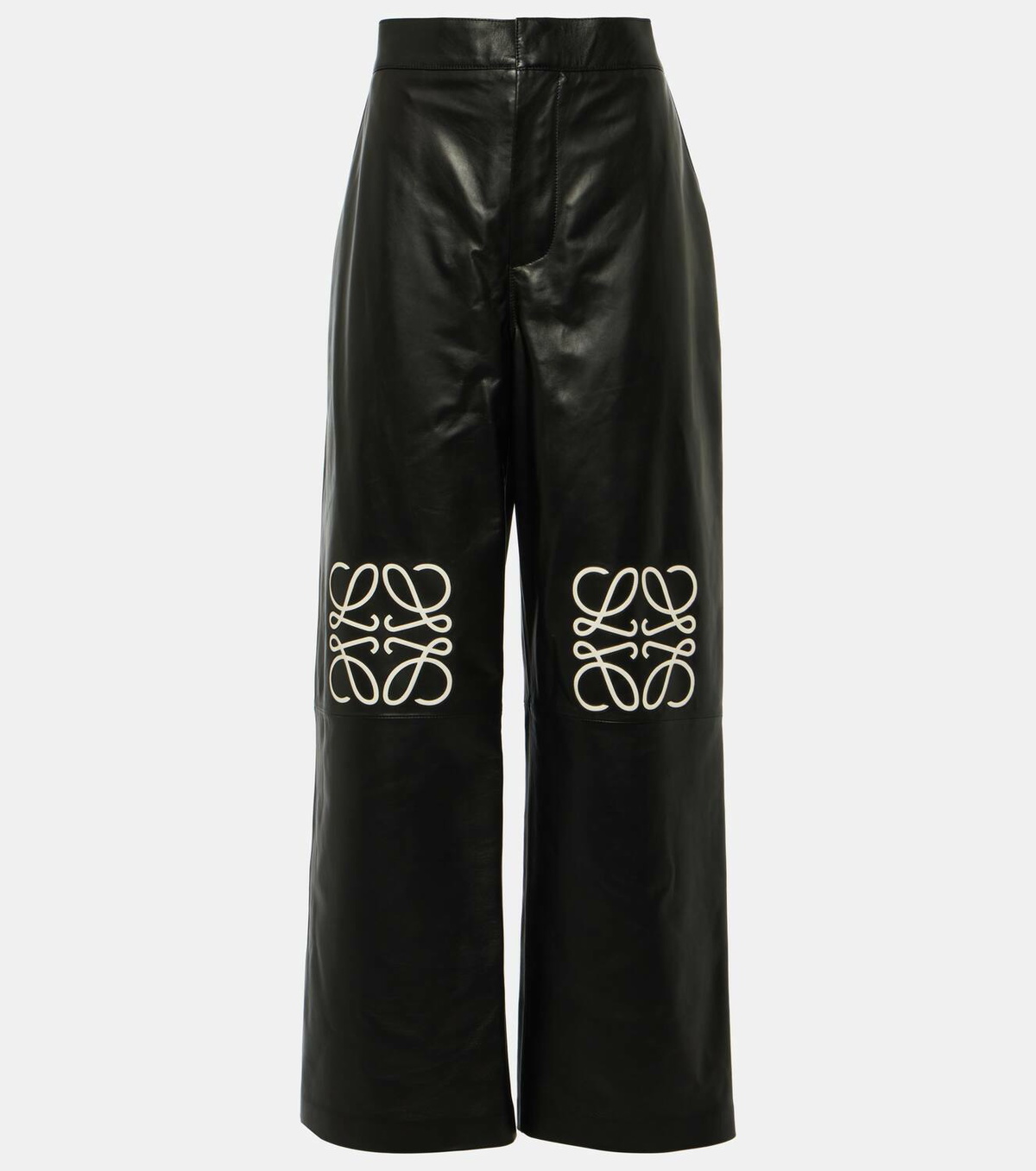 Loewe Anagram leather wide-leg pants