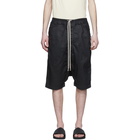 Rick Owens Drkshdw Black Denim Wax Pods Shorts