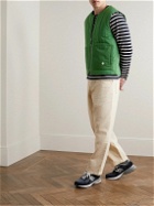 Folk - Garment-Dyed Quilted Padded Cotton and Twill Gilet - Green