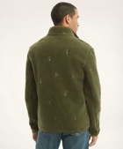 Brooks Brothers Men's Teddy Fleece Duck Motif Jacket | Green