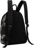 Versace Jeans Couture Black Range Logo Check Backpack