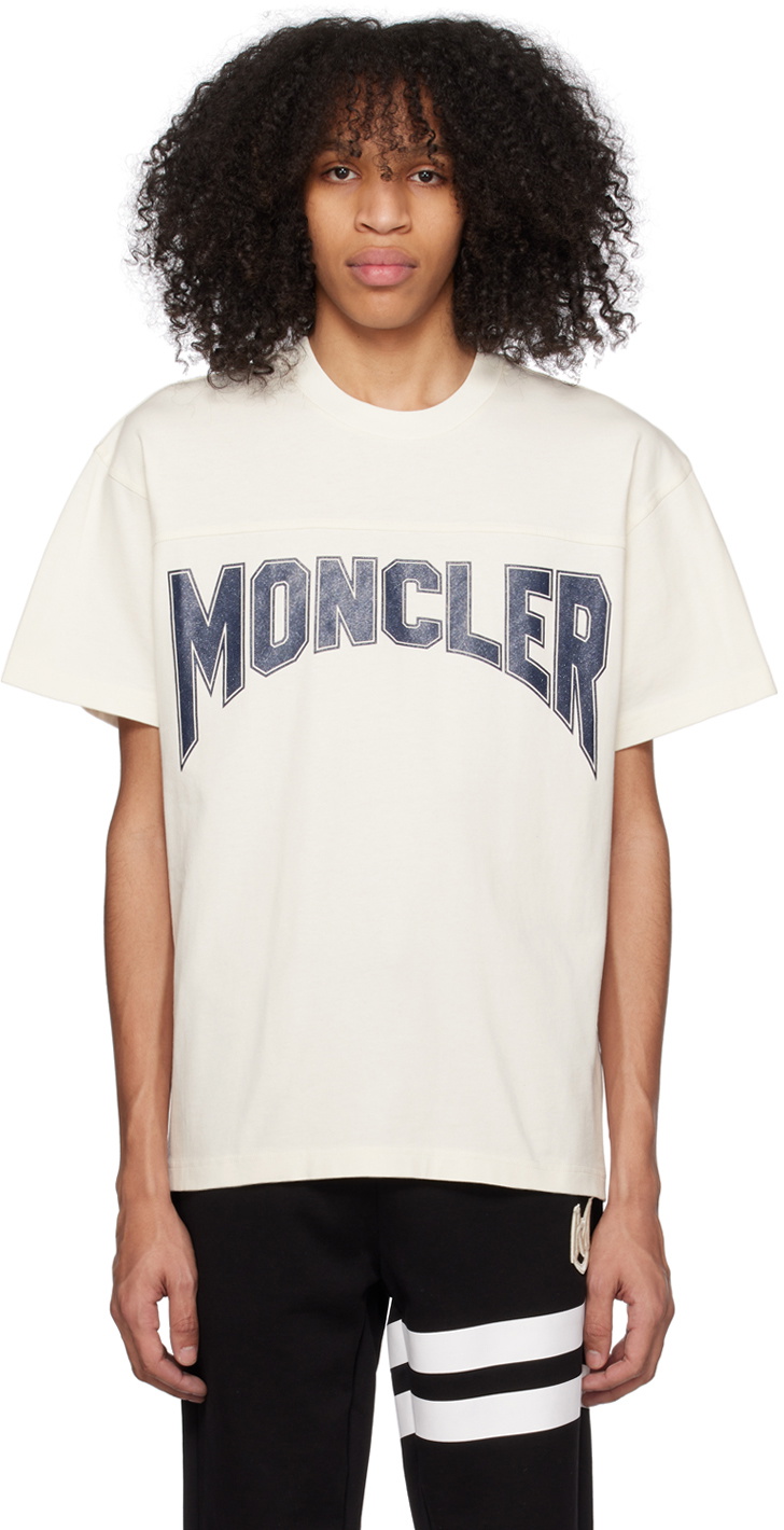 Moncler Off White Printed T Shirt