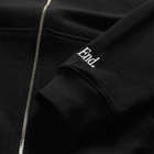 END. Pint Club Zip-Hoodie in Washed Black