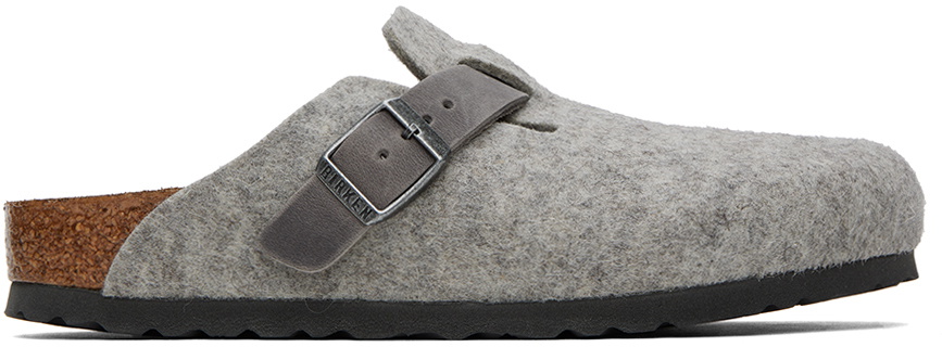 Birkenstock Gray Regular Boston Loafers Birkenstock